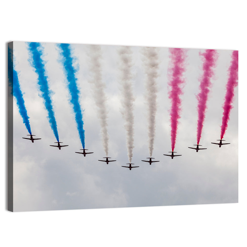 Nine-plane London Airshow Wall Art, canvas print, landscape