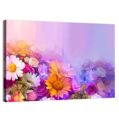 Spring Blooms with Gradient Wash Wall Art