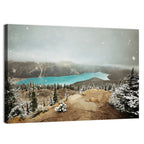 Peyto Lake in Winter Wall Art