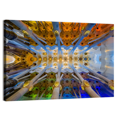 Sagrada Familia Interior Ceiling Wall Art