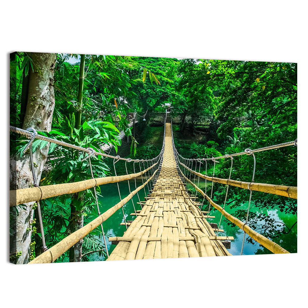 Bamboo Pedestrian Bridge Wall Art