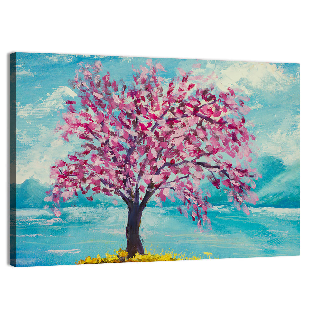 Sakura Island with Pink Blossoms Wall Art