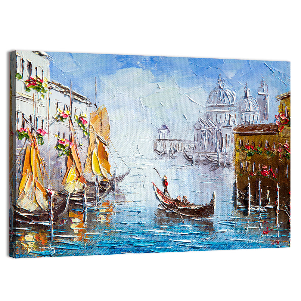 Venetian Canal Watercolor Wall Art