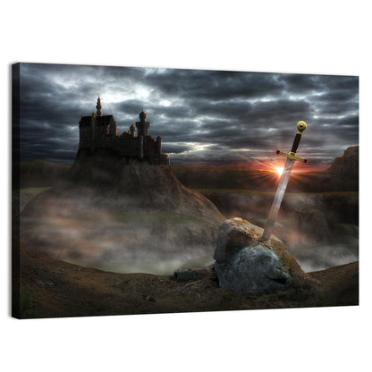 Camelot Castle with Excalibur Wall Art