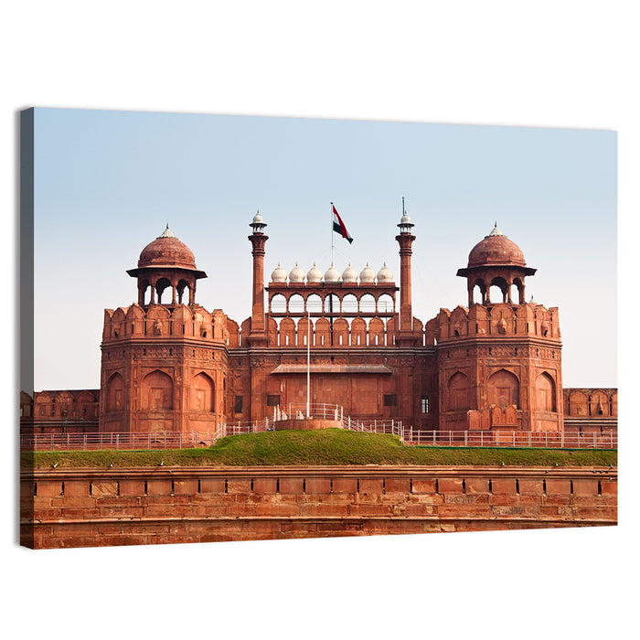 Red Fort Facade in Old Delhi Wall Art as a canvas print