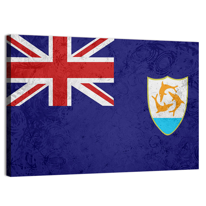 Flag of Anguilla Wall Art as a canvas print