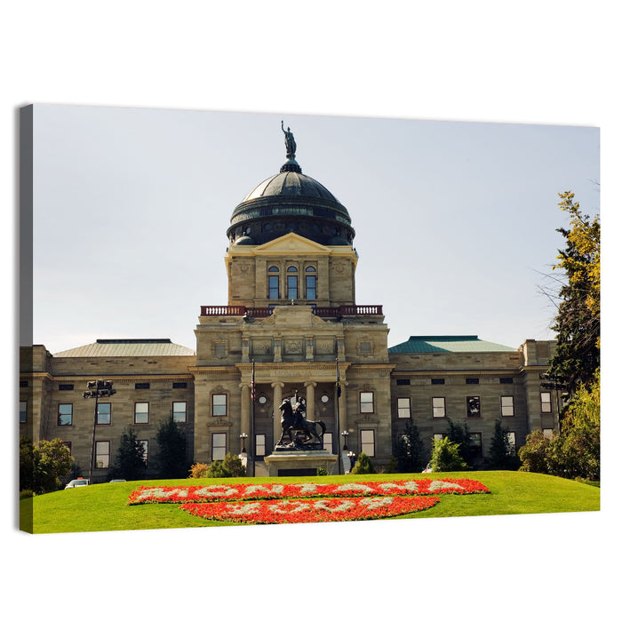 Montana State Capitol Dome Wall Art as a canvas print