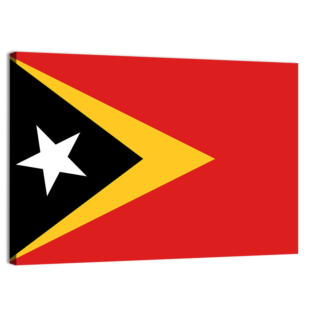 Timor-leste National Flag Wall Art