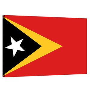 East Timorese National Official Flag Wall Art