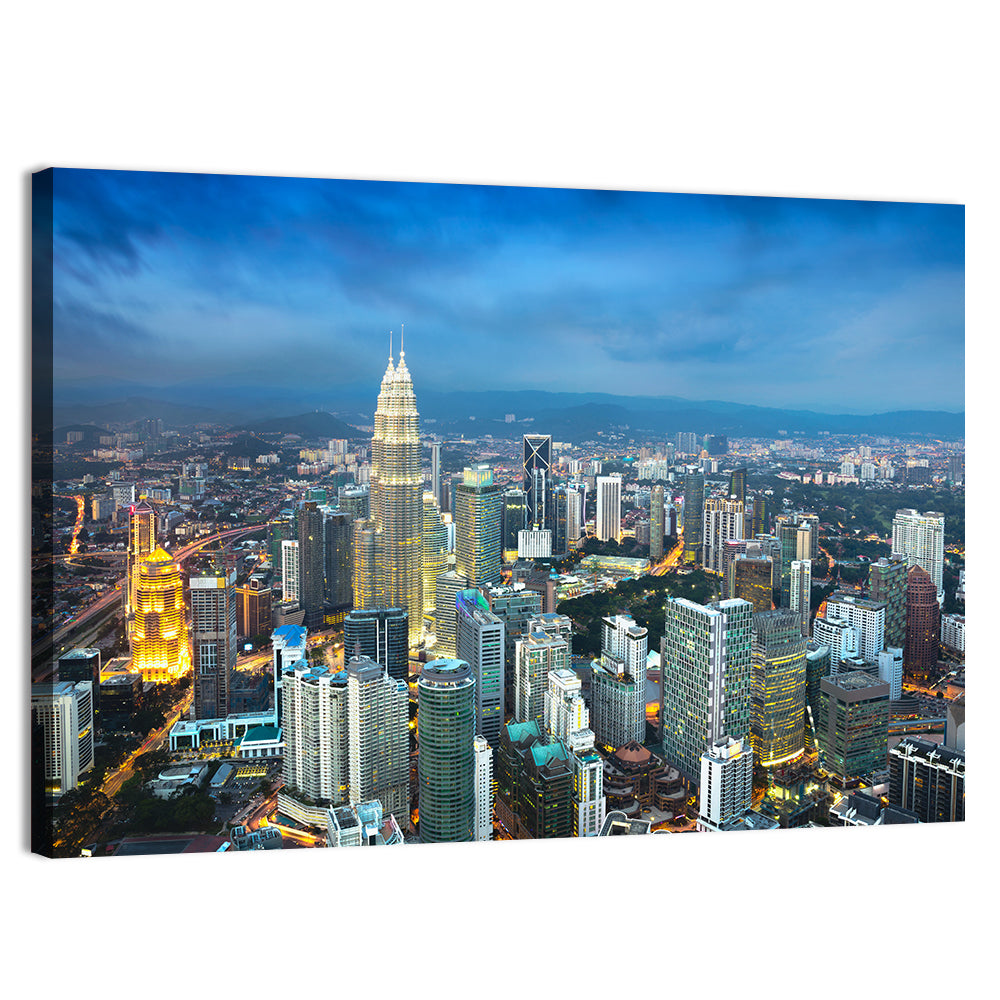 Kuala Lumpur Petronas Towers Skyline Wall Art