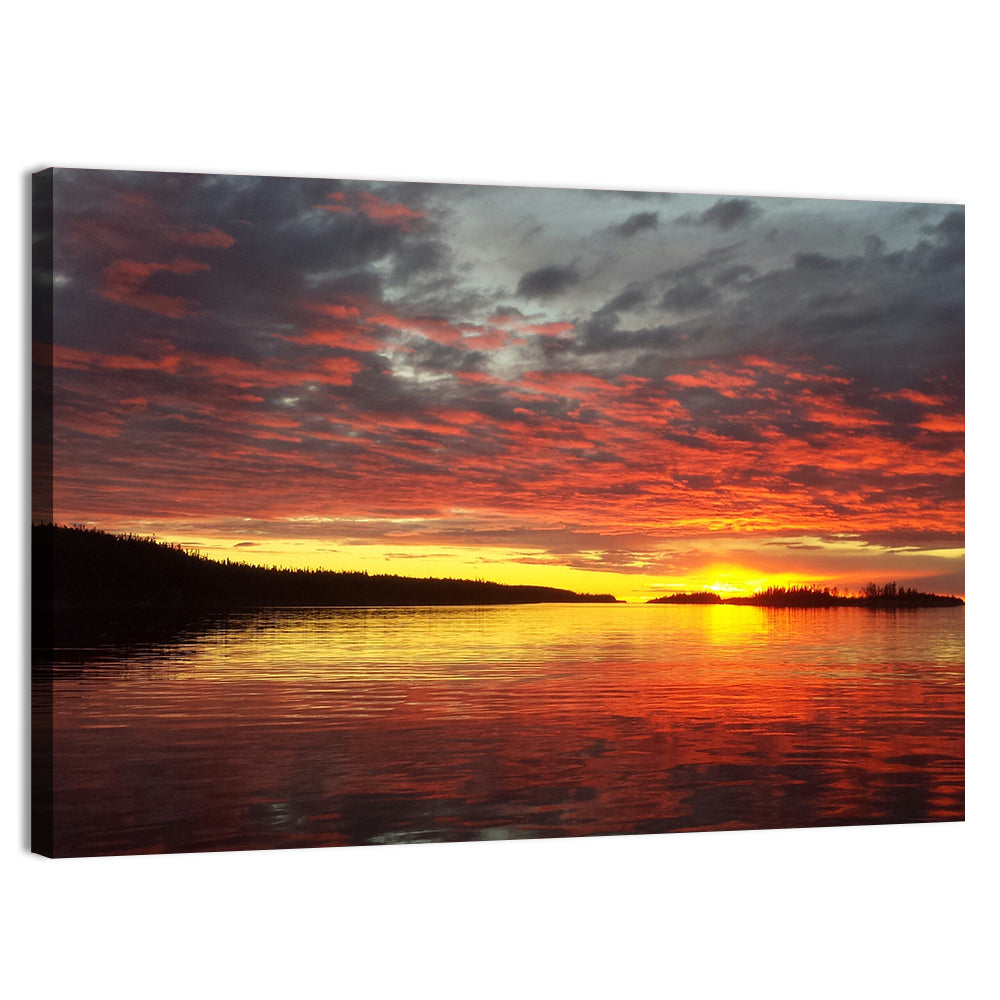 Lake Athabasca Sunset Reflection Wall Art
