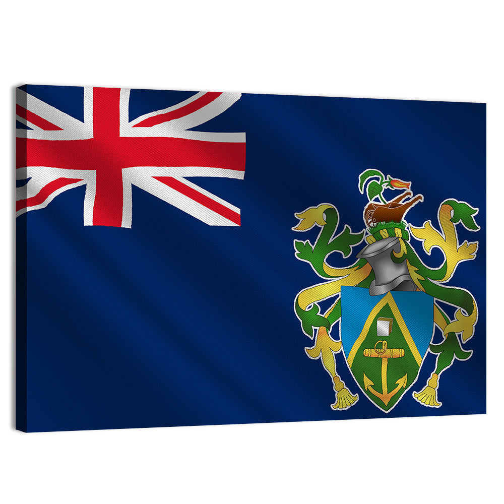 Pitcairn Islands Flag Wall Art, canvas print, landscape