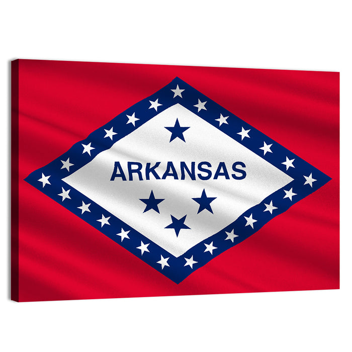 Arkansas State Flag Wall Art as a canvas print