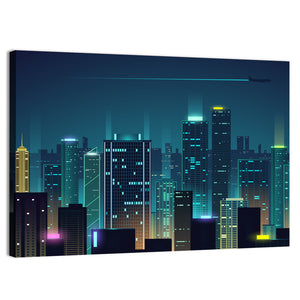 Night City Abstract Wall Art