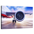 Low Angle Jet Engine on Tarmac Wall Art