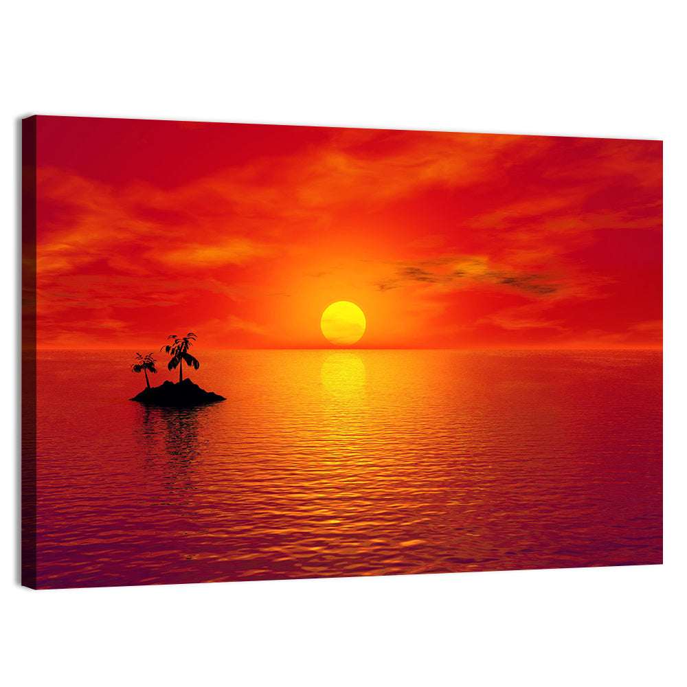 Coconut Island Sunset Wall Art