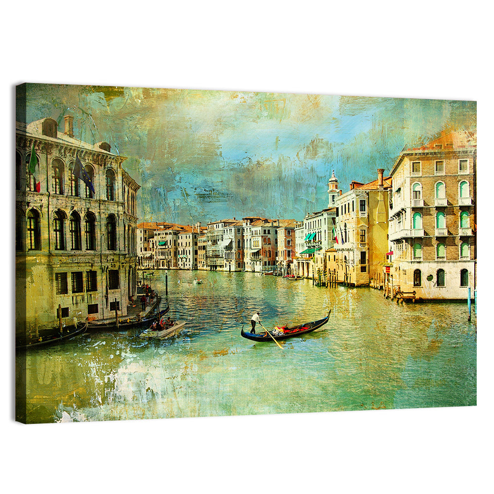 Venice Gondola on the Grand Canal Wall Art