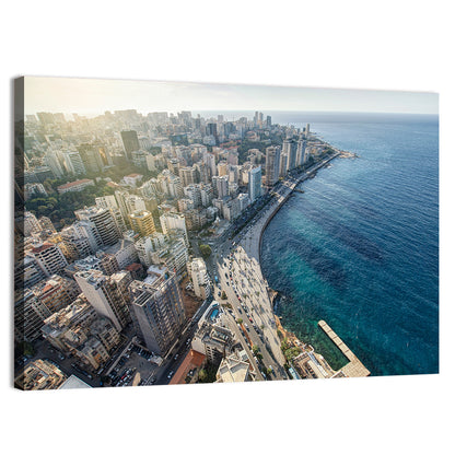Beirut Corniche Aerial View Wall Art