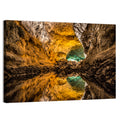 Glowing Green Cave Reflection Wall Art