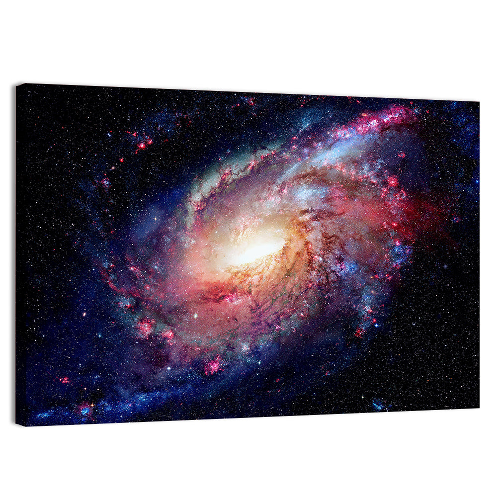 Spiral Galaxy and Nebula Wall Art, canvas print, landscape