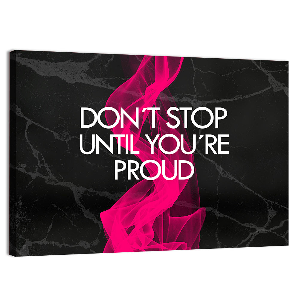 Fitness Quote on Black Marble Wall Art