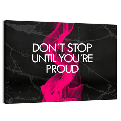 Fitness Quote on Black Marble Wall Art