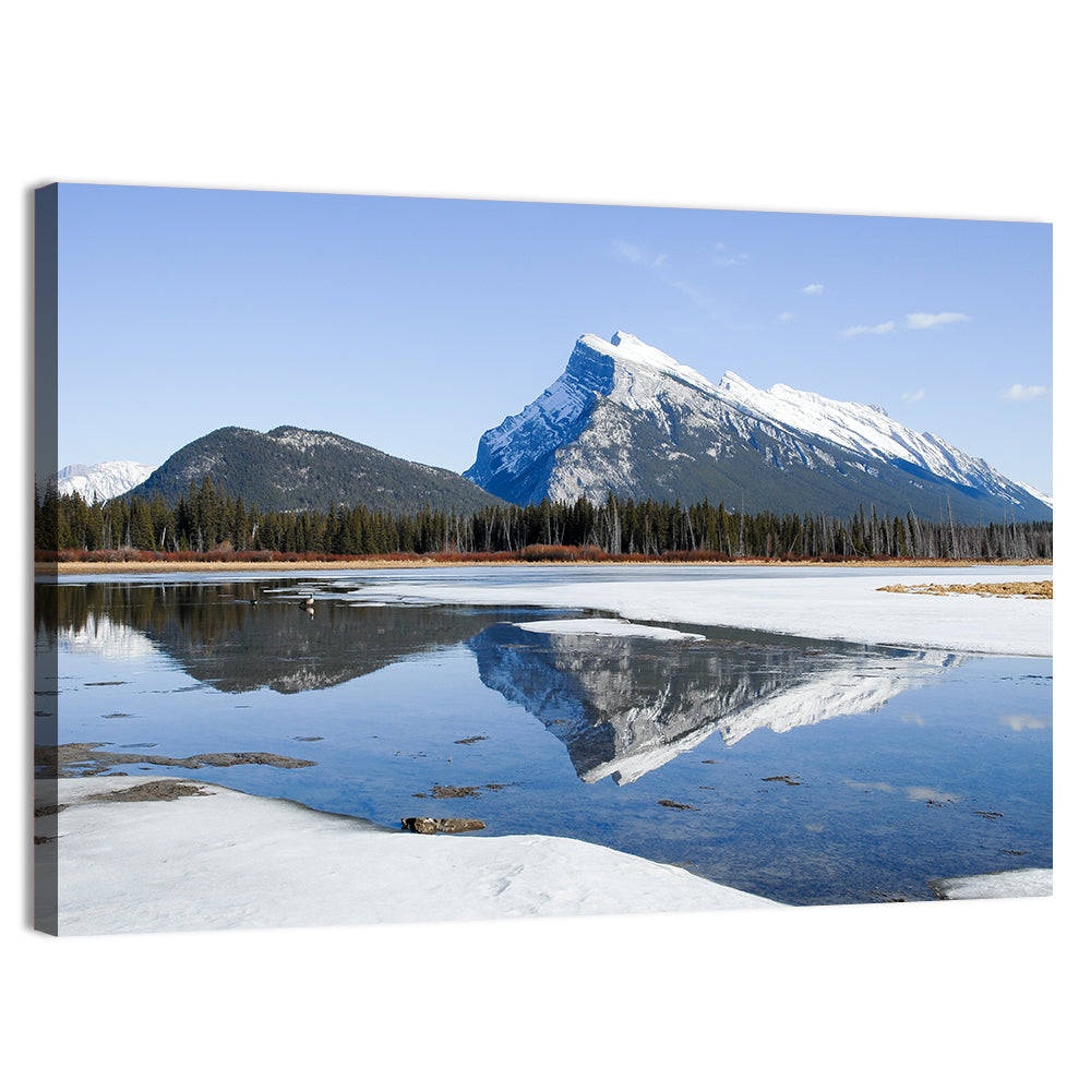 Mount Rundle Reflection at Vermilion Lakes Wall Art