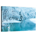Frozen Lake in Plitvice Wall Art