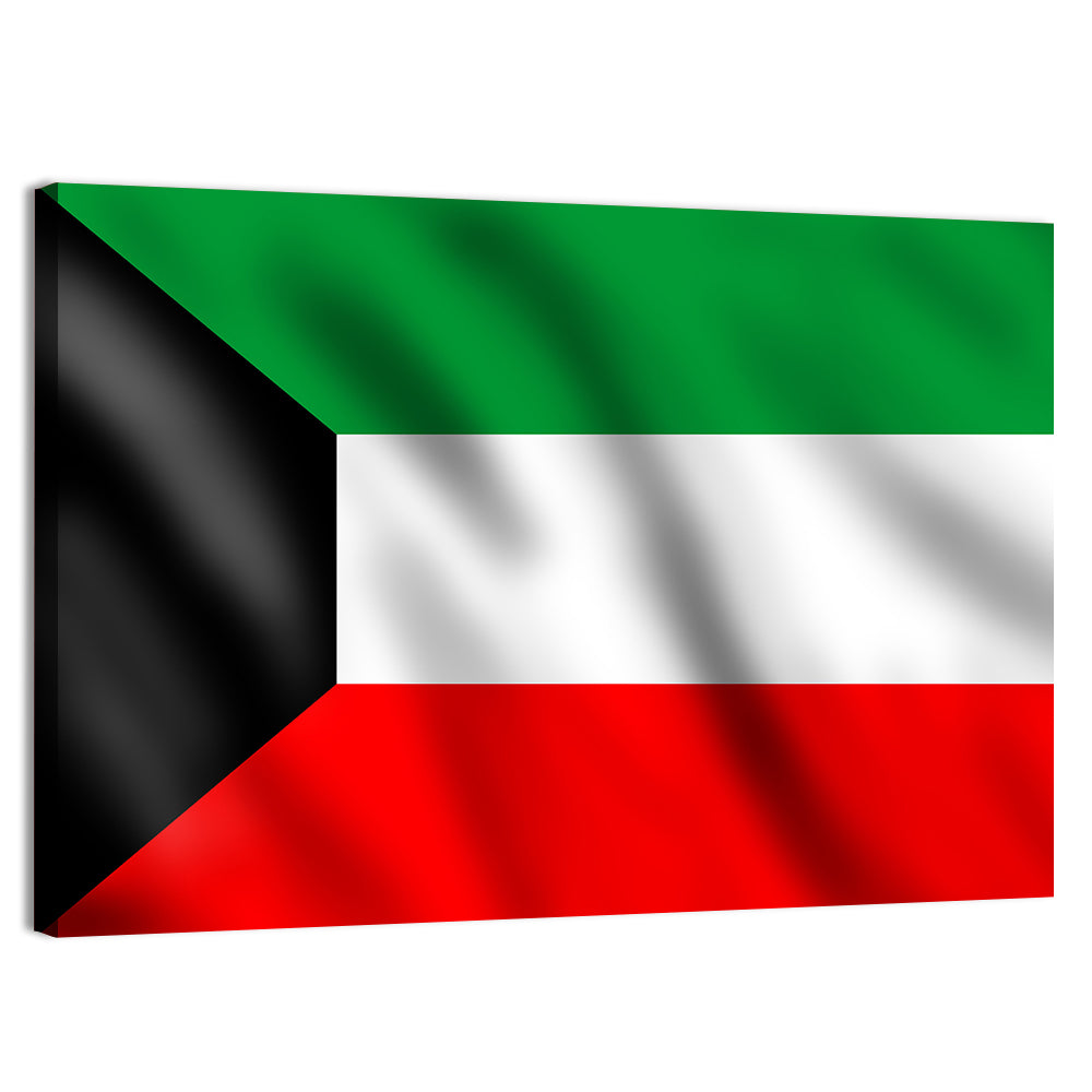 Flag of Kuwait Wall Art, canvas print, landscape