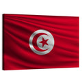 Tunisia Flag with Crescent and Star Wall Art