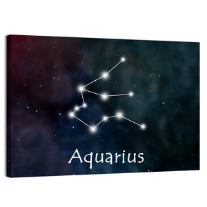 Aquarius Horoscope Constellation Wall Art