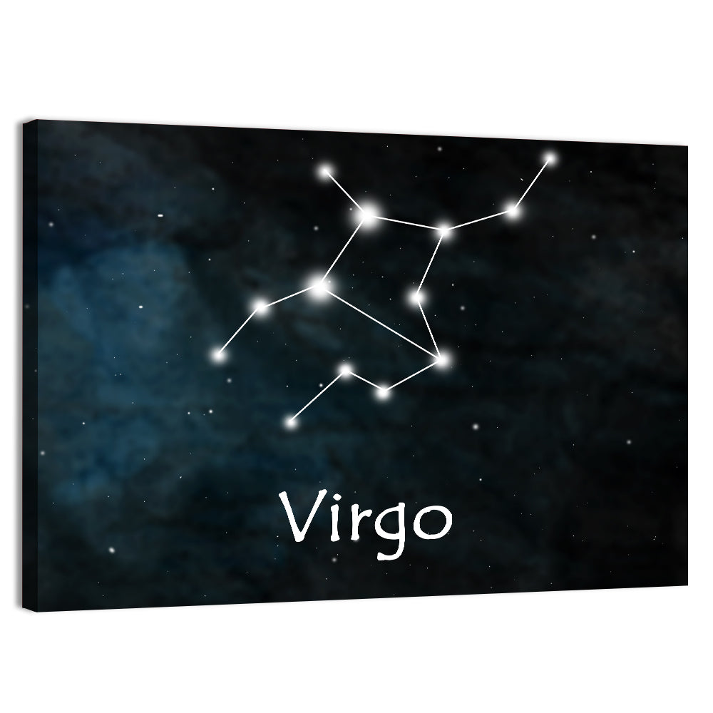 Virgo Constellation Diagram Wall Art