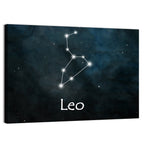Leo Zodiac Constellation Wall Art