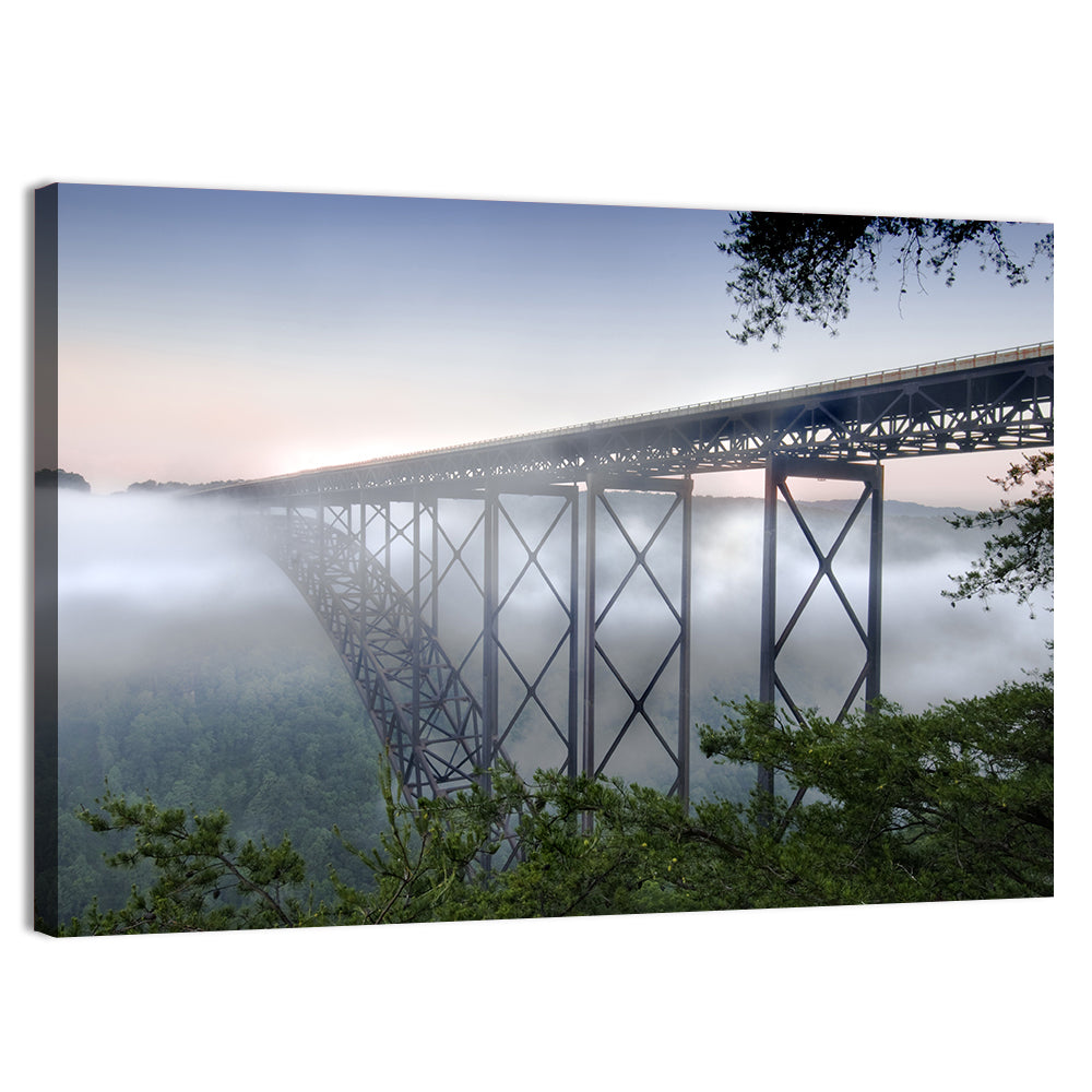 New River Gorge Bridge at Dusk Wall Art
