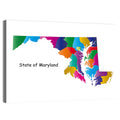 Maryland County Map Wall Art