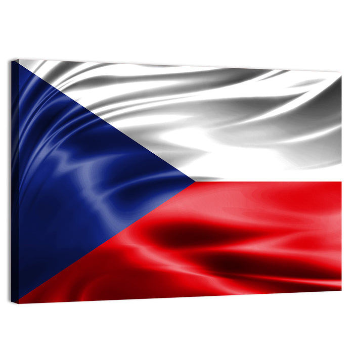 Czech Republic Flag Wall Art as a canvas print