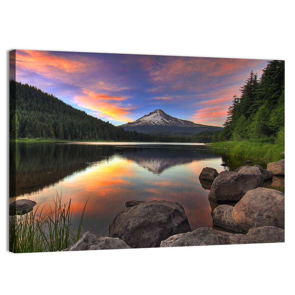 Mount Hood Reflected Over Trillium Lake Wall Art