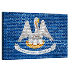 Vintage Louisiana Flag Wall Art