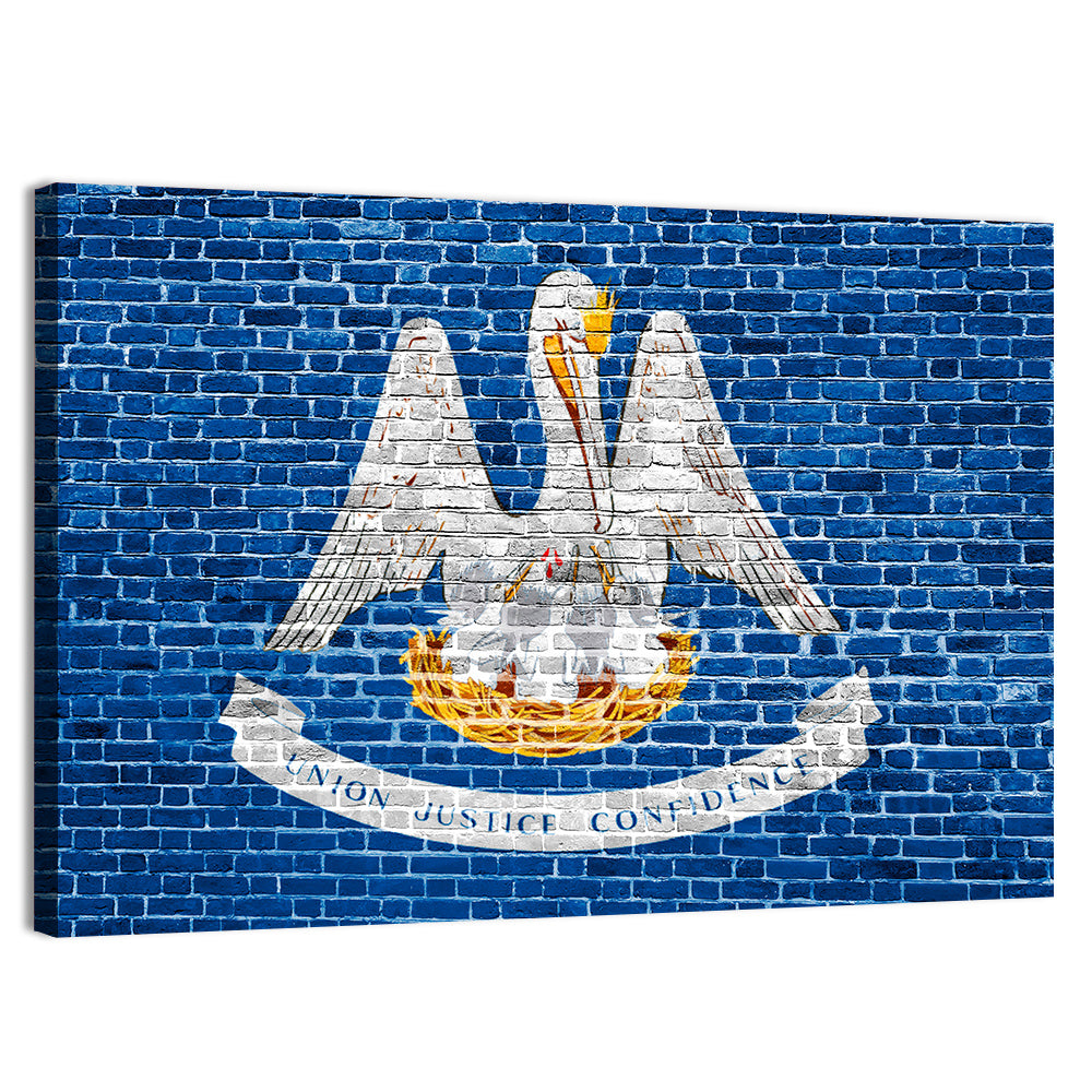 Vintage Louisiana Flag Wall Art