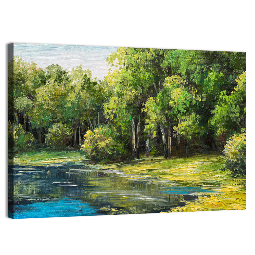 Tranquil Forest Lake Wall Art