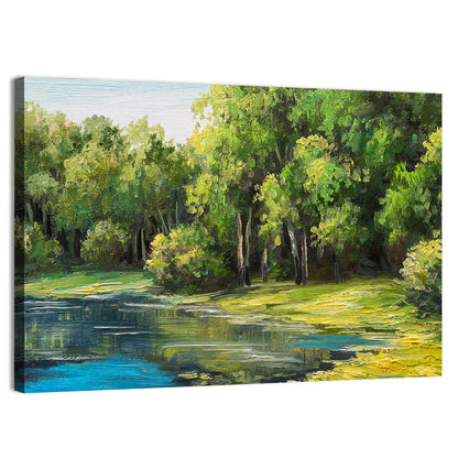 Tranquil Forest Lake Wall Art