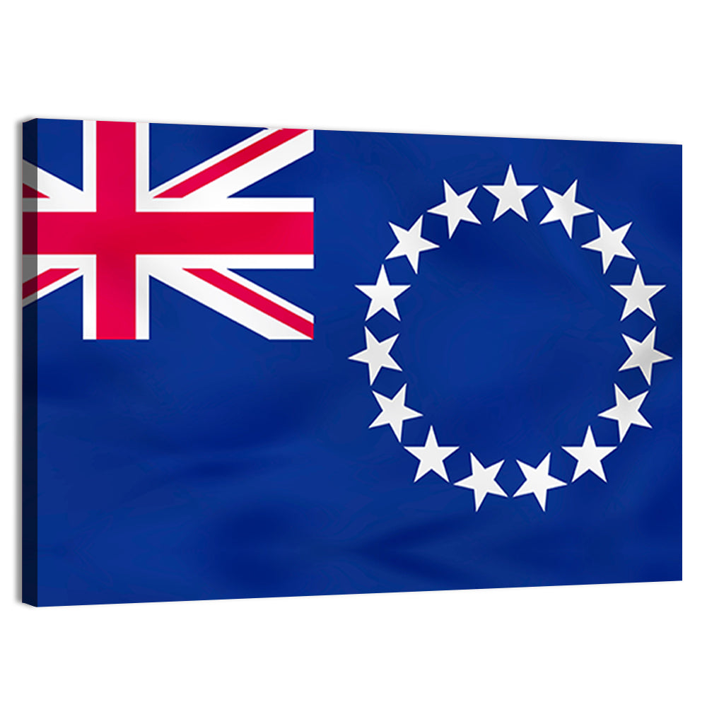 Cook Islands Flag Wall Art, canvas print, landscape