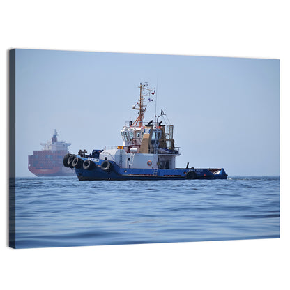 Tugboat Off Valparaiso Coast Wall Art