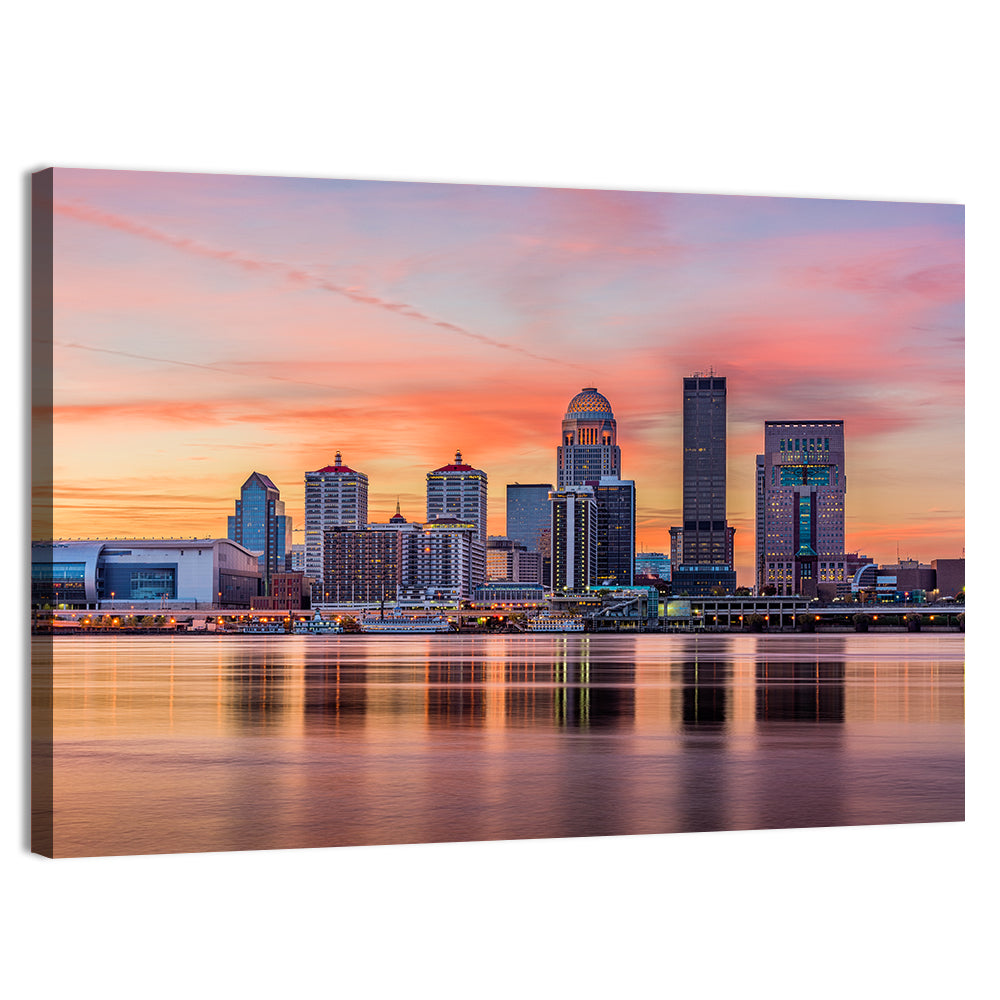 Louisville Skyline at Sunset Wall Art