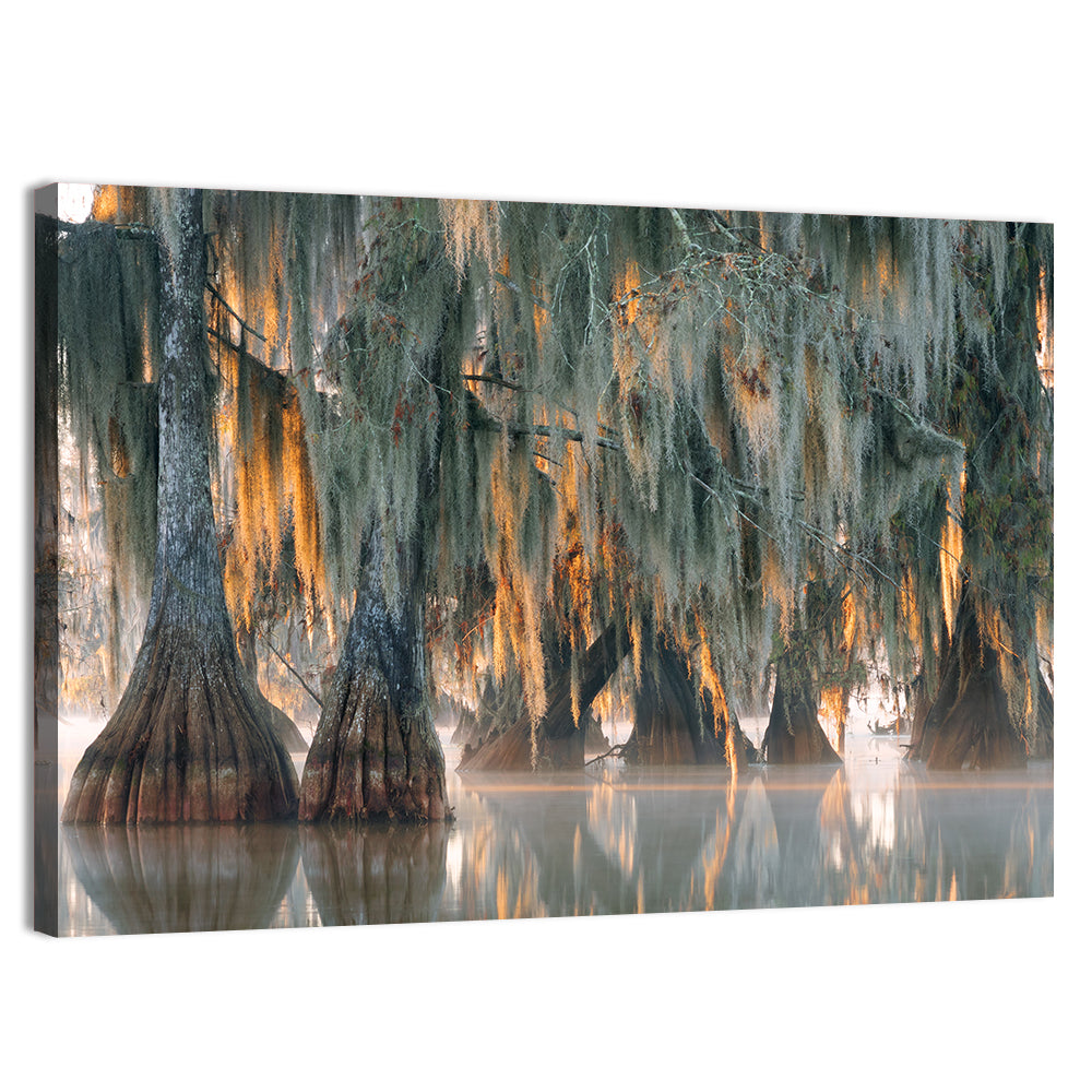 Bald Cypress Trees with Spanish Moss Wall Art