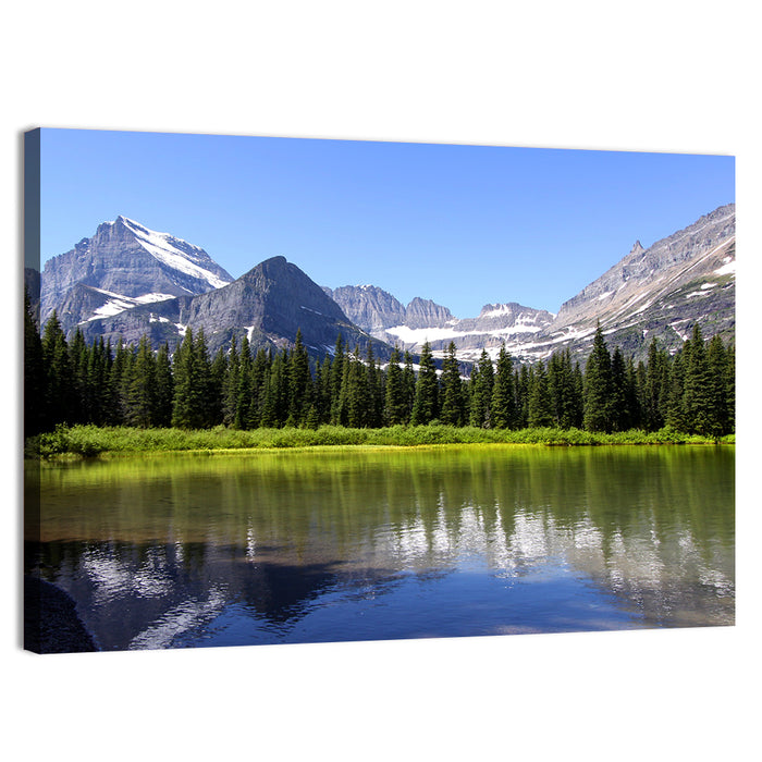 Swift Current Lake Reflection Wall Art as a canvas print