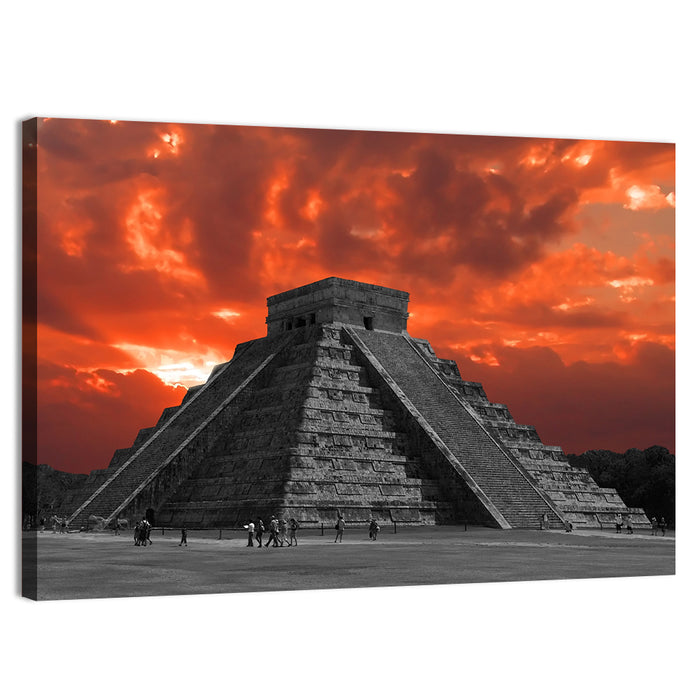 El Castillo Chichen Itza Wall Art as a canvas print
