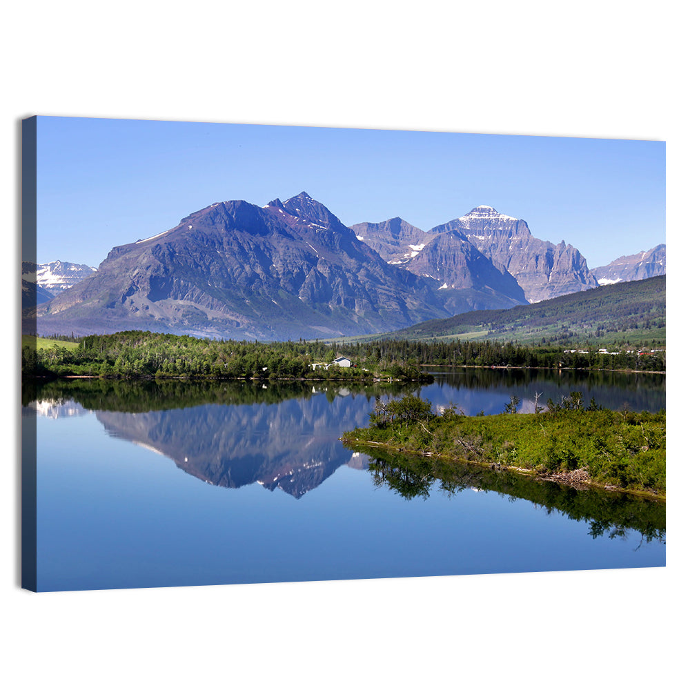 Glacier National Park Lake Reflection Wall Art