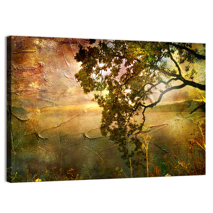 Autumn Golden Hour Landscape Wall Art