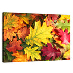 Painterly Autumn Oak Leaves Wall Art